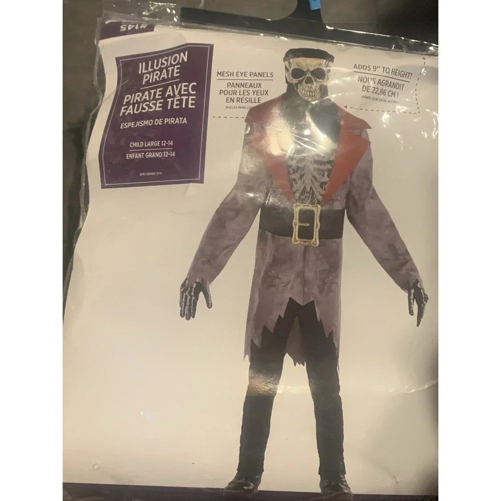 Illusion Pirate Costume Child Size Large (12-14)